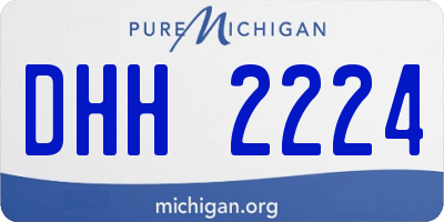 MI license plate DHH2224