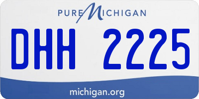 MI license plate DHH2225