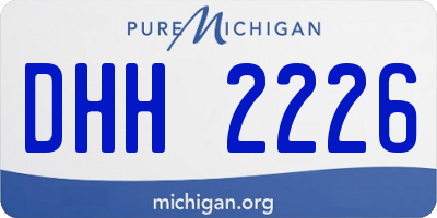 MI license plate DHH2226