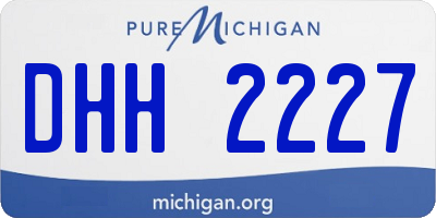 MI license plate DHH2227