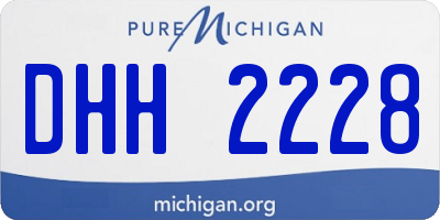 MI license plate DHH2228
