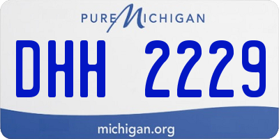 MI license plate DHH2229