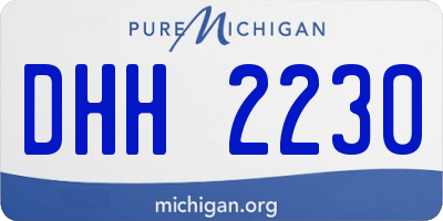MI license plate DHH2230