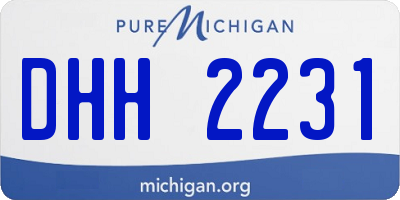 MI license plate DHH2231
