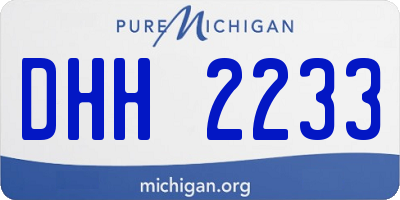 MI license plate DHH2233