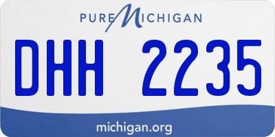MI license plate DHH2235