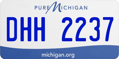 MI license plate DHH2237