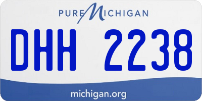 MI license plate DHH2238