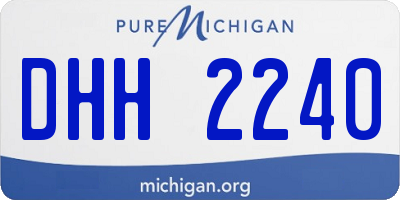 MI license plate DHH2240