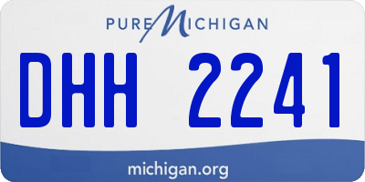 MI license plate DHH2241