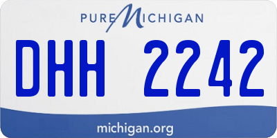 MI license plate DHH2242