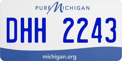 MI license plate DHH2243
