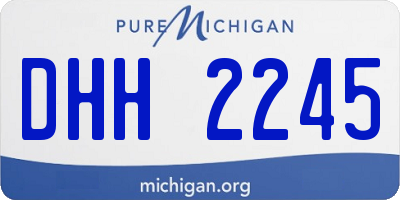 MI license plate DHH2245
