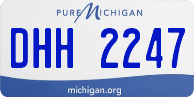 MI license plate DHH2247