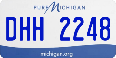MI license plate DHH2248