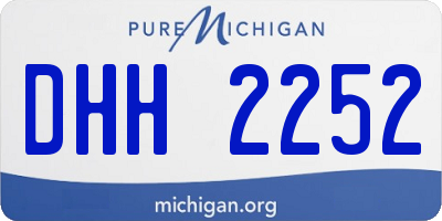 MI license plate DHH2252