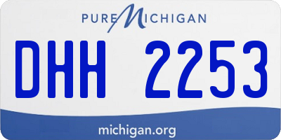 MI license plate DHH2253