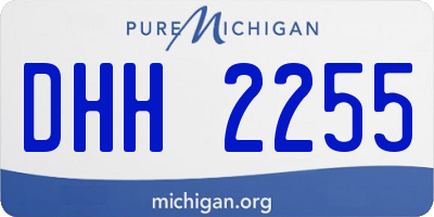 MI license plate DHH2255