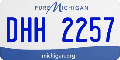 MI license plate DHH2257