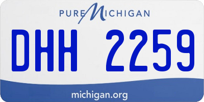 MI license plate DHH2259