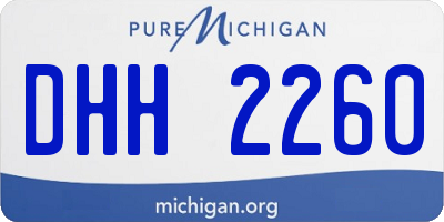 MI license plate DHH2260
