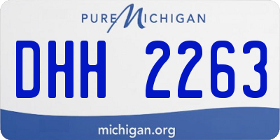 MI license plate DHH2263