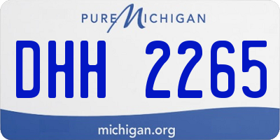 MI license plate DHH2265