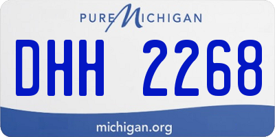 MI license plate DHH2268