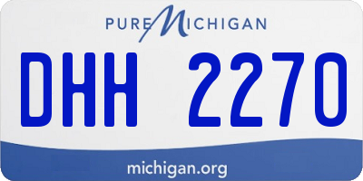 MI license plate DHH2270