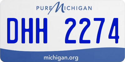 MI license plate DHH2274