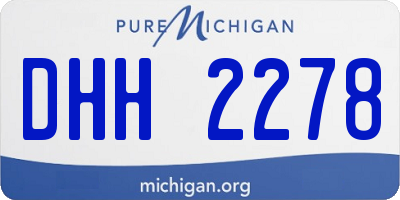 MI license plate DHH2278