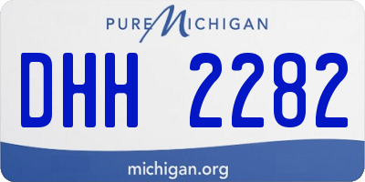 MI license plate DHH2282