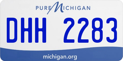 MI license plate DHH2283