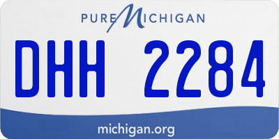 MI license plate DHH2284