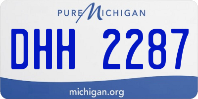MI license plate DHH2287
