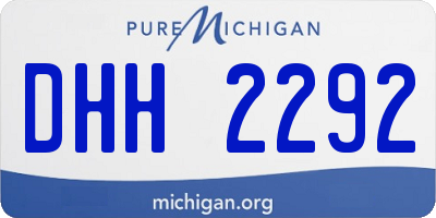 MI license plate DHH2292