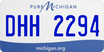 MI license plate DHH2294