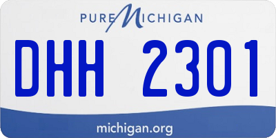 MI license plate DHH2301