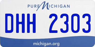 MI license plate DHH2303