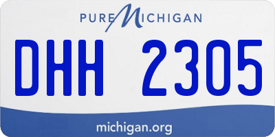 MI license plate DHH2305