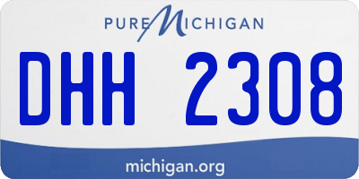 MI license plate DHH2308