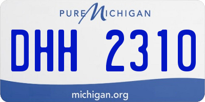 MI license plate DHH2310