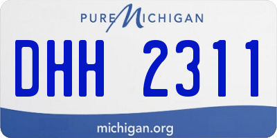 MI license plate DHH2311