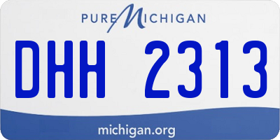 MI license plate DHH2313