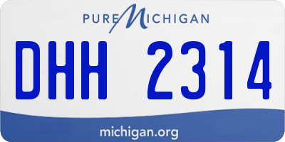 MI license plate DHH2314