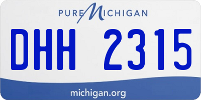 MI license plate DHH2315