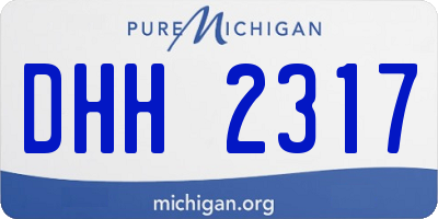 MI license plate DHH2317