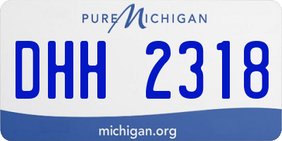 MI license plate DHH2318