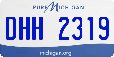 MI license plate DHH2319