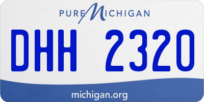 MI license plate DHH2320